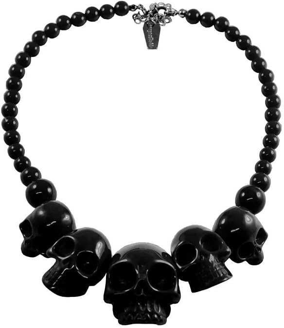 Kreepsville 666 BLACK Skull Collection Necklace