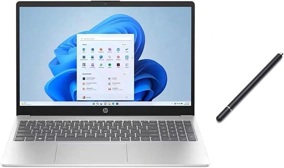 HP 15.6" HD Touchscreen Laptop | Intel Core i5-1235U | Intel Iris Xe Graphic | HDMI| Silver | 16GB RAM | 512GB SSD | Windows 11 S | Bundle with Stylus Pen