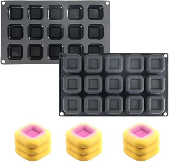 Square Silicone Molds, Cube Chocolate Molds, Ice Cube Trays, Candy Moulds, Baking Molds, Resin Square Ice Cubes, Silicone Ice Cube Tray, Large Ice Cubes Black (H_ Black Cube)