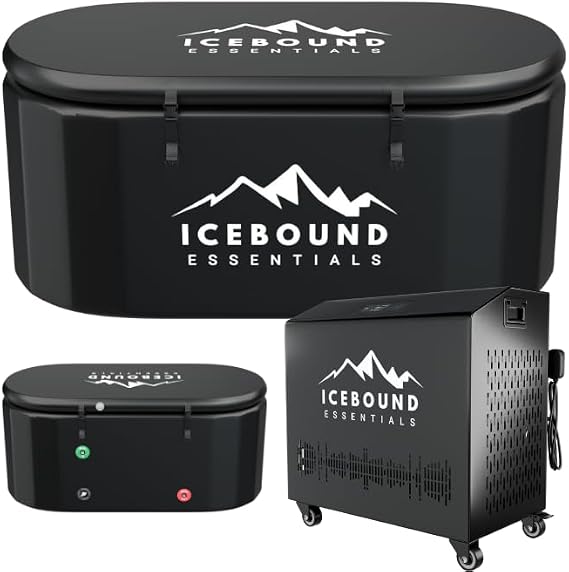 XL Cold Plunge Tub with 1HP Water Chiller - 150 Gallon Inflatable Ice Bath - WiFi - Dual Filtration - Ozone/UV