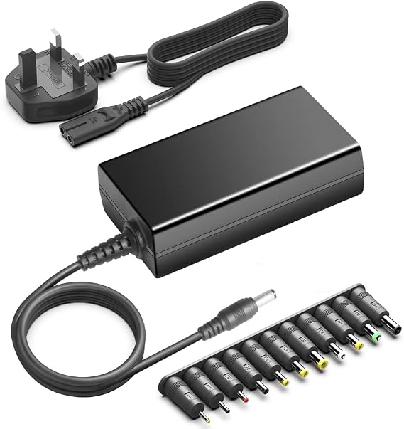 Universal Power Supply Adapter AC 100-240V DC 18V 18.5V 19V 11 Connectors 5.5*2.1mm/6.5*4.4mm for Samsung LG TV Soundbar Speaker Asus Sony Acer AOC BenQ MSI Monitor Trigkey S5 S7 MINI PC Charger PSU