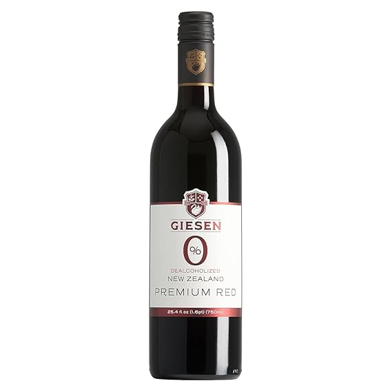 Giesen 0% Non-Alcoholic Premium Red, New Zealand, Delicate Aromas, Made with Merlot and Cabernet Franc Grapes, 750ml