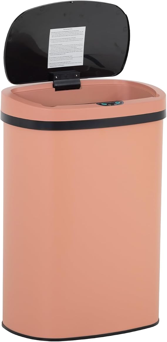 BestOffice Kitchen Trash Can with Lid, 13 Gallon Automatic Garbage Can for Bathroom Bedroom Home Office 50 Liter Touch Free High-Capacity Brushed Waste Bin