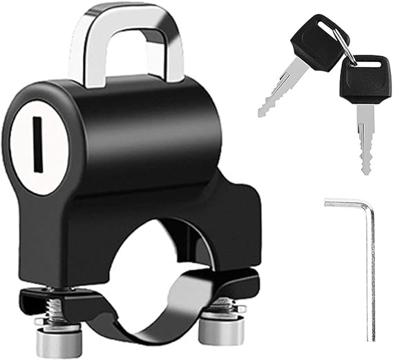 Windance 22mm 7/8" Motorcycle Helmet Lock,Bike Handlebar Tubing Helmet Lock Anti-Theft Padlock for Electric Scooter Motorbike