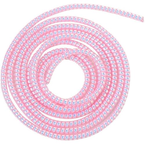 Spiral Cable Protector, Chargers Cable Protector Data Cable Protect Sleeve, Headphone Cable Saver for Phone Earphone USB Data Cable Pet Chew Cable Protector 1.5m 4.92ft Pink