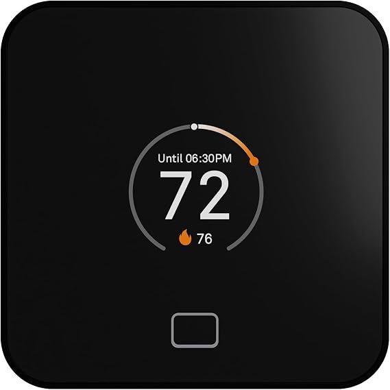 TQ1-BL Black Smart Thermostat for Home, Programmable WiFi with Matter Protocol for Temperature Control, C-Wire or Power Bridge - Works with Apple Home, Google Home - termostato inteligente WiFi