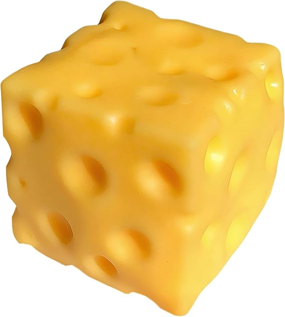 Yellow Jumbo Cheese Slow Rising Fidget Toy Stress Balls, Cheeses Slice Square Ball, Rebounding Cheeses Block,Stretchy Squeezable Sugar Ball Rebounding Balls, Realistic Squeeze Ballss for Adults