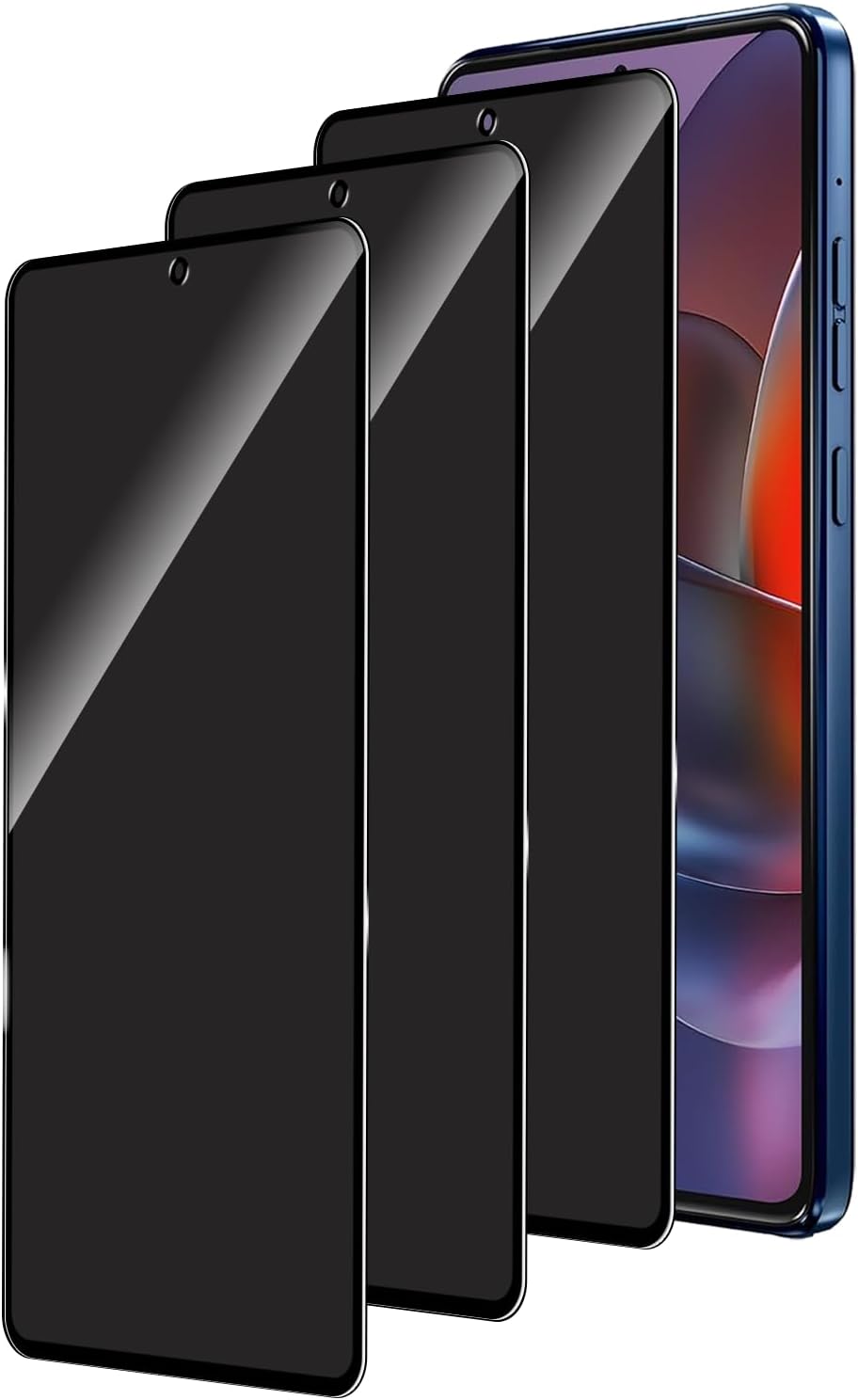 プライバシースクリーンプロテクター 3枚パック Motorola Moto G Stylus 2026用 スパイ防止 強化ガラスフィルム フルカバー 傷防止 気泡ゼロ 簡単取り付け