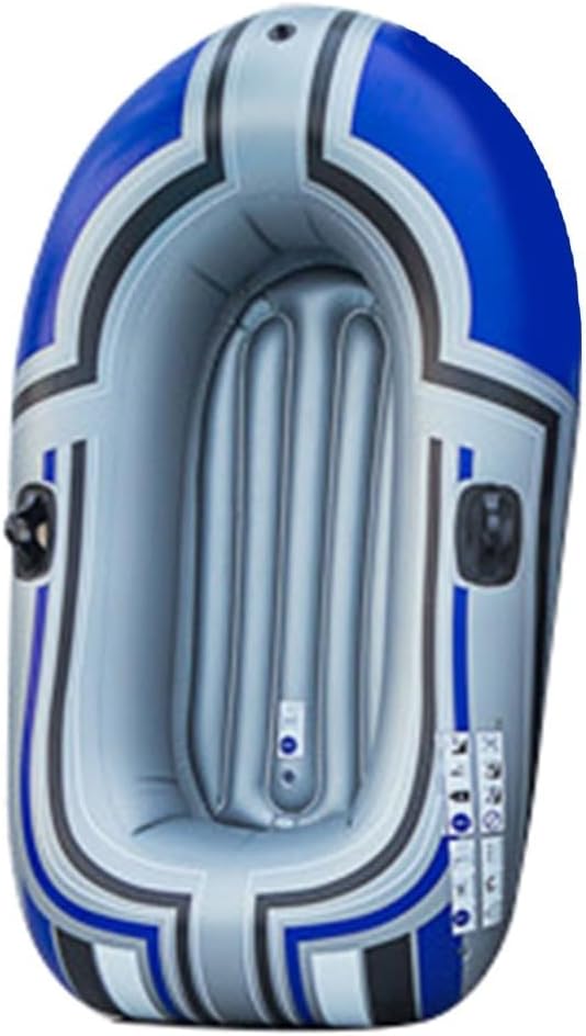 Inflatable Kayak-Boat Inflatable Raft with Double-Layer Seams Single Person Water Sports Craft PVC Construction Anti-Leak Air Valves Protective for Lake River Adventures 150X90cm