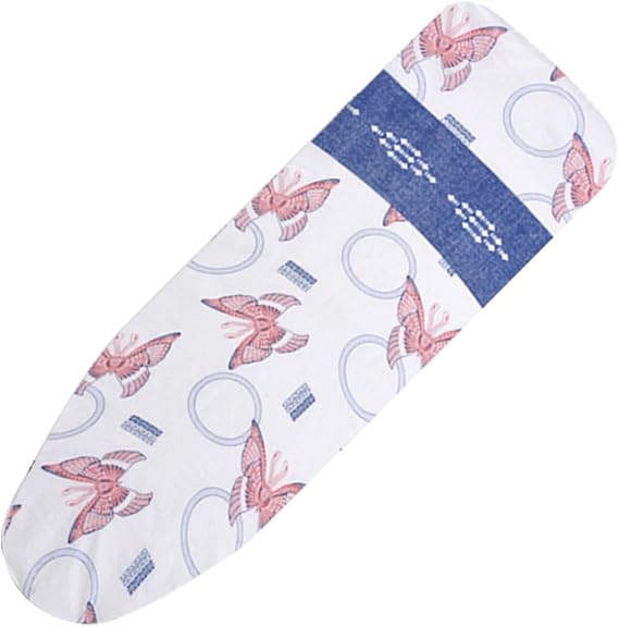 CHEMYO 48x15 In/122x38 Cm Ironing Board Cover and Pad, Cotton Iron Board Cover, Heat Resistance Replacement Cover with Padding(White red)