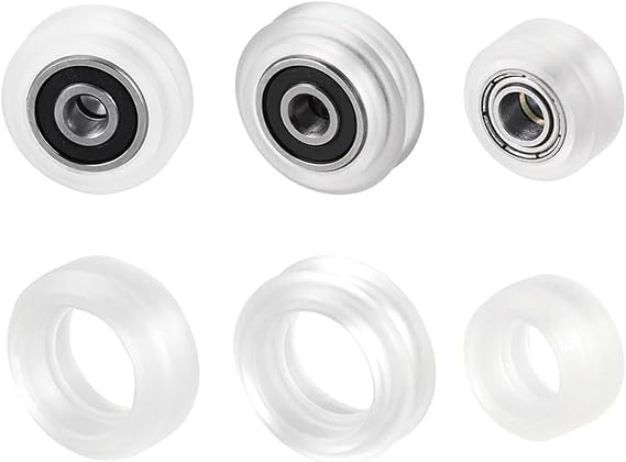 10pcs High Precision CNC Clear Polycarbonate Xtreme V Mini Wheel Compatible with V-Slot Linear Rail System(Type A with-Bearing)