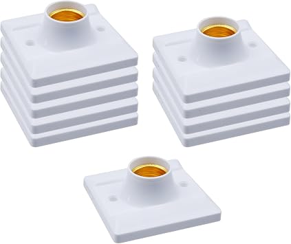 T Tulead E27 Light Socket White Lamp Holder 3A 220V Light Bulb Socket Hidden Ceiling Lighting Socket 10PCS