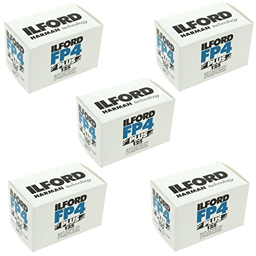 Ritz Camera Ilford FP4 Plus, Black and White Print Film, 135 35 mm, ISO 125, 24 Exposures 1700682 5 Pack