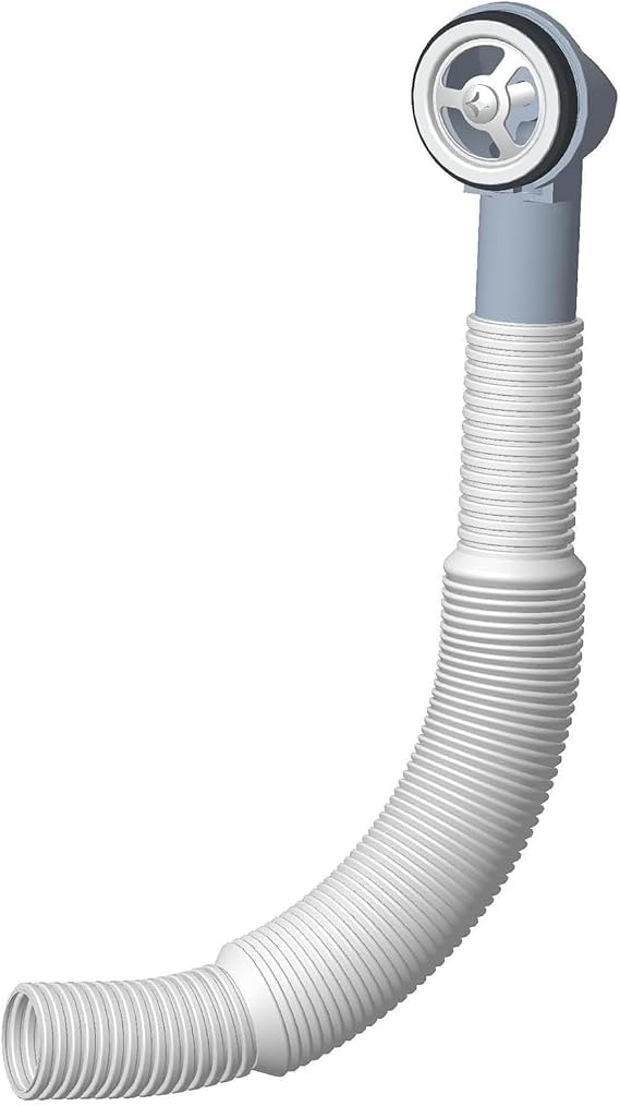 Round Overflow Pipe Kit - Adjustable 200-600mm Sink Overflow Tube for Kitchen & Bathroom, Durable Sink Overflow Kit with Circular Interface, Kitchen Sink Waste Kit
