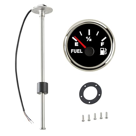 100TECH Marine Fuel Sending Unit 12.5" (240-33 ohms) Bundle Boat Fuel Level Gauge Marine(240-33 ohms)