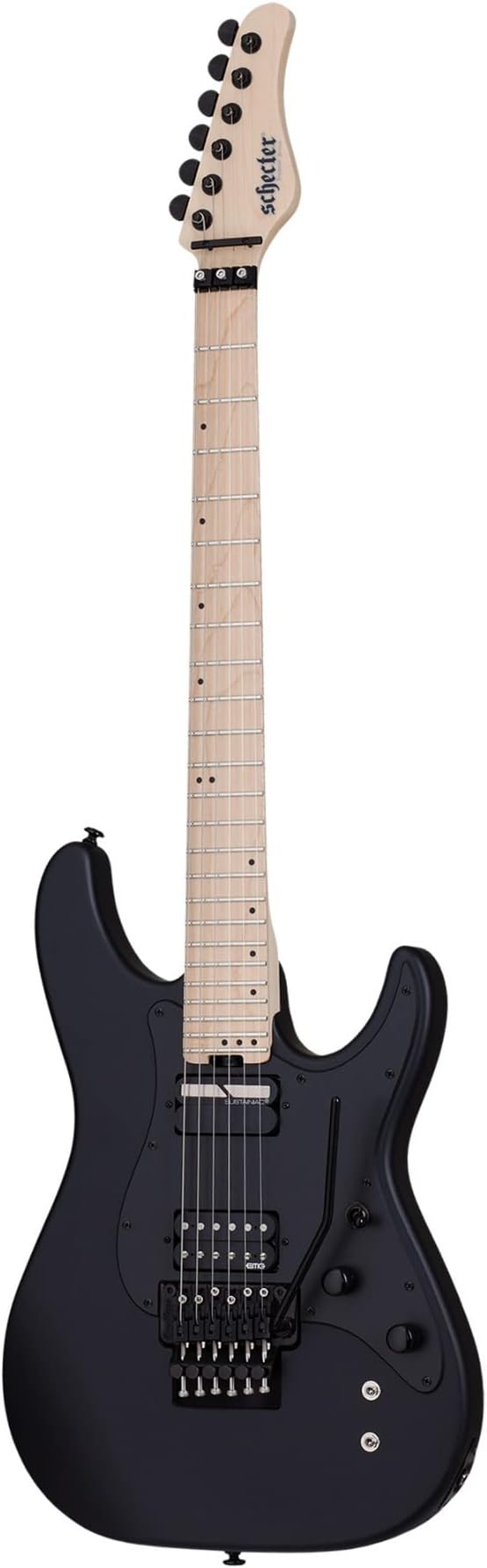 Schecter Sun Valley Super Shredder with Floyd Rose and Sustaniac - Satin Black