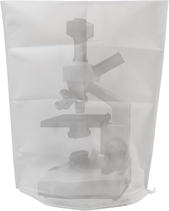 Microscope Dust Cover 15.5" x 18.5" (39.5cm x 48cm), White Fabric