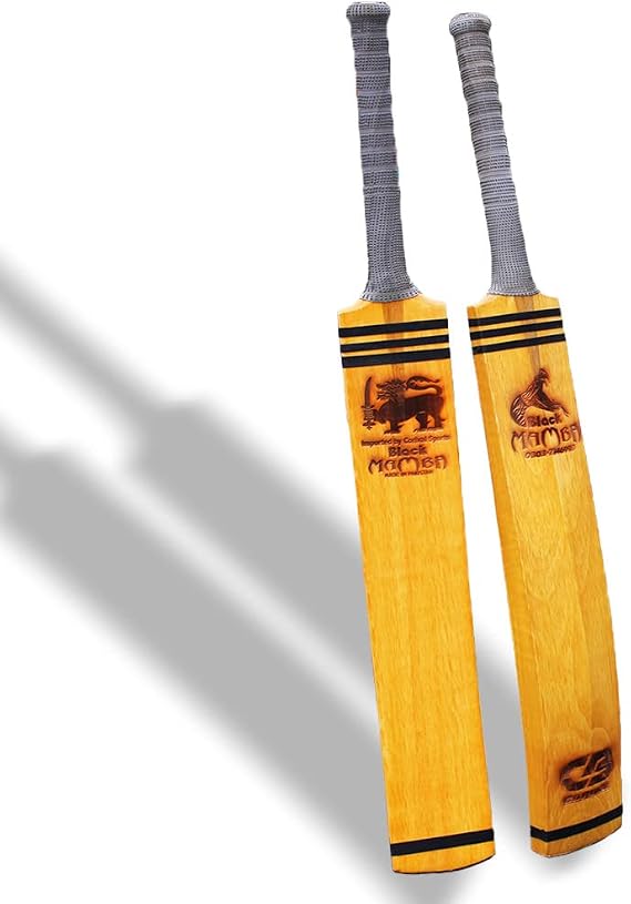 Black Mamba Hard Tennis Cricket Bat Kashmir Willow 1000g Full Cane Handle for Upto 130 Grams Ball...