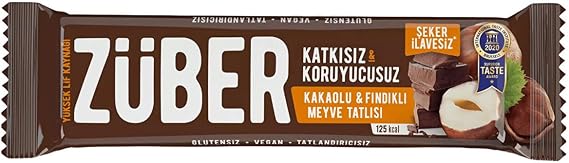 Züber Fındık ve Kakaolu Meyve Bar, 40Gr