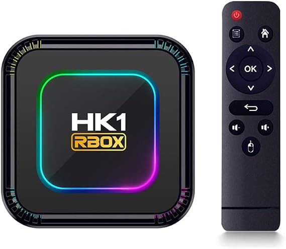 CHROX Android TV Box 13.0, HK1 RBOX K8 Android Set-Top Box RK3528 Quad Core CPU Support 2.4/5.8Ghz Dual Wi-Fi 4K/8K H.264 HD Smart Android Box,4gb+32gb