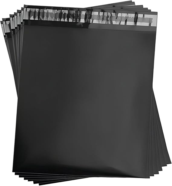 100 Seal Postal Mail Bags Parcels Mailing Postal Bags, black
