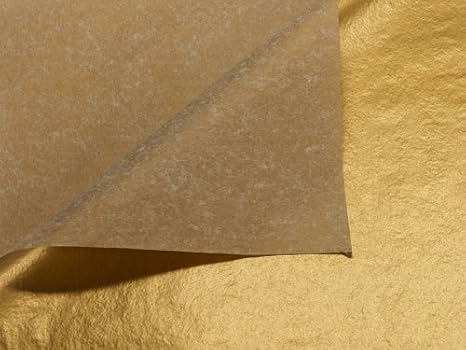 Gold/Gold Metallic Tissue Paper 20 Inches X 30 Inches - 10 Sheets Premium Tissue Paper A1 bakery supplies(one Sides) Made in USA