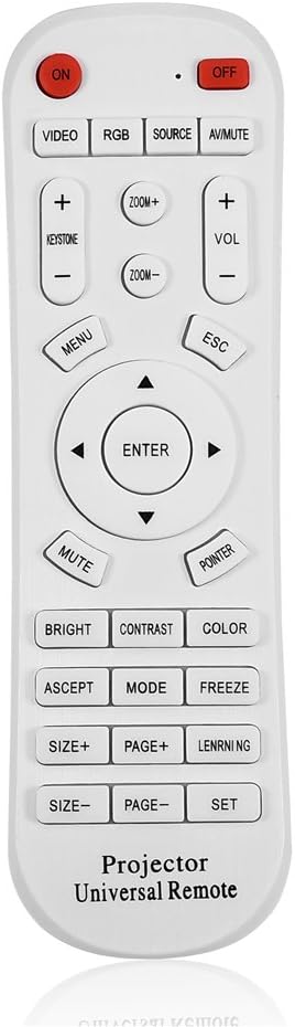 Universal Projector Remote Control, Remote Controller Adapter for Projector, White