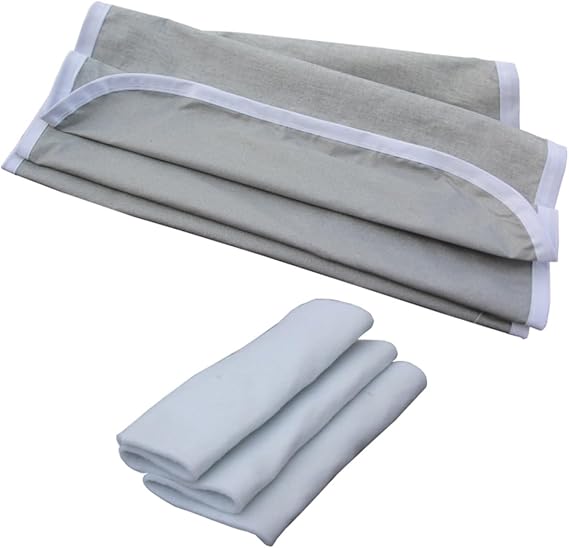 CHEMYO 36x12in/39x13in/43x13in/48x16in Iron Board Cover, Silver Ironing Board with Pad, Replacement Cover with Padding(43x13in/110x33cm)