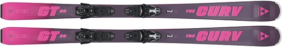 FISCHER Women's The Curv GT 80 Snow Sports Versatile Maneuverable Smooth Grip Alpine All Mountain Skis with RSW 11 GW Powerrail Brake 85 [G] Bindings Included