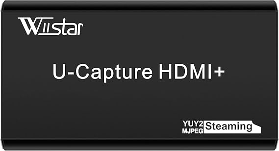 Wiistar Video Game Capture Card 1080P60fps HDMI to USB 3.0 Live Streaming | Video Audio Capture Device with HDMI Loopout Game Recording for Windows Mac OS Linus