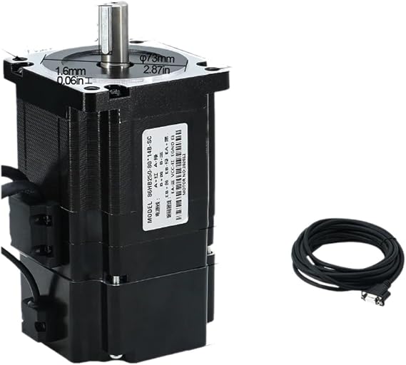 Nema34 Close Loop Stepper 86hb250 82b 118b 152b with Encoder Cable 4.5/8/12n.m 643/1143/1714ozin for CNC Router Lathe Motor(82b with Brake)