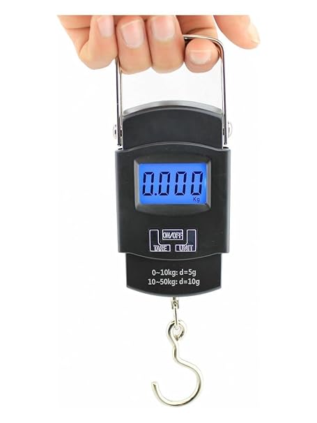 Luggage Scale Luggage Scale LCD - Scale and 4 Weight Units for Precision and Portable Hostess, Pilot, Airplane, Sacrifice Weight Measurement - 50 kg Capacity, Portable Design