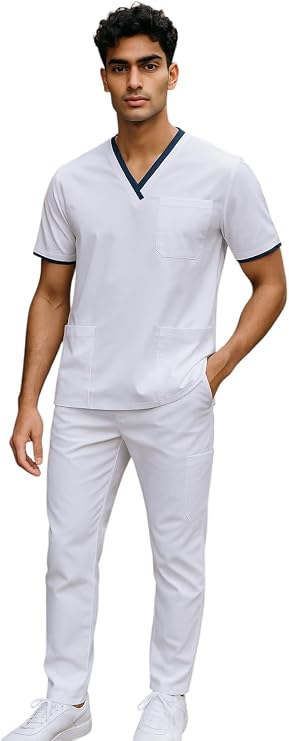 SOULMATE Men's London V-Neck Scrub Set