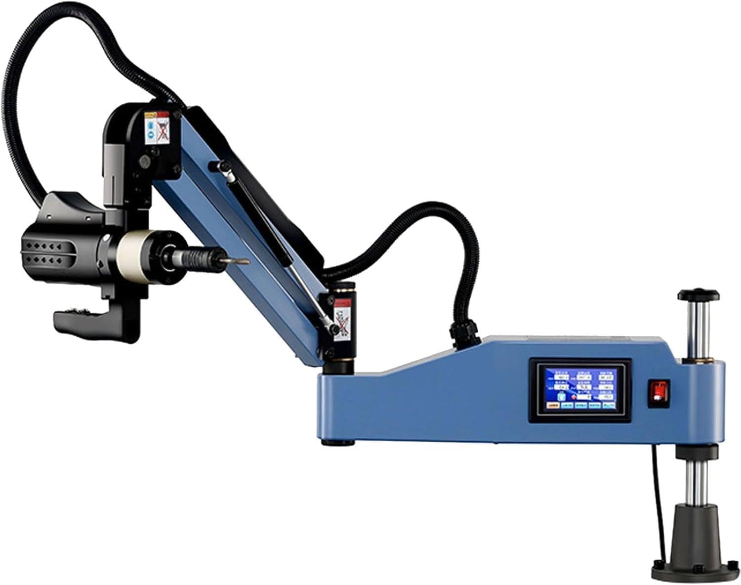 M3-M16 Tap Collet Portable Electric Tapping Machine 360° Multi-Directional Pneumatic Air Tapper Universal Flexible Arm Drilling Thread Machine with 8 Collet Vertical Tuppers