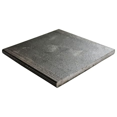 Black Mild Steel Square Plate 150mm x 150mm x 10mm THICK Mounting Fixing