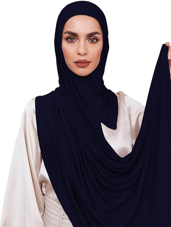 Slip-on Instant Premium Jersey Hijab Head Scarf Wrap for Muslim Women Made in Turkey