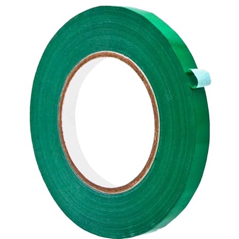 WOD Dark Green Produce Poly Bag Sealing Tape, 1/2 inch x 180 yds