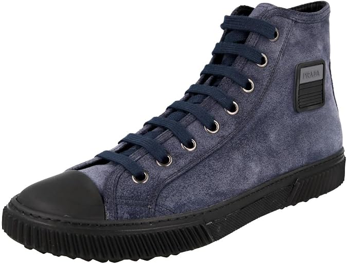 Prada Men's 4T3218 B0L F0216 Leather High-Top Trainers/Sneaker