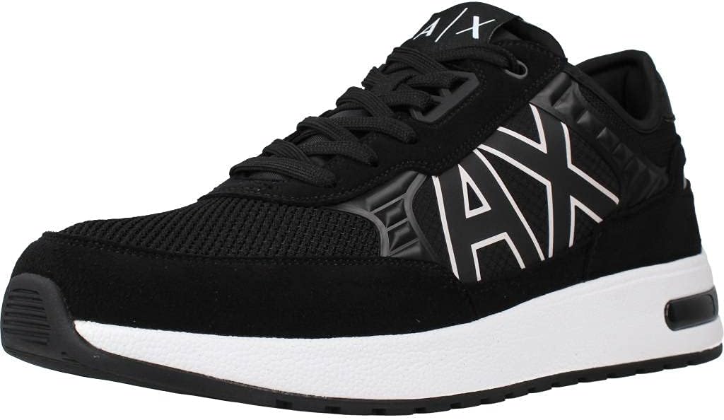 Armani Exchange Black Contrast Trainers