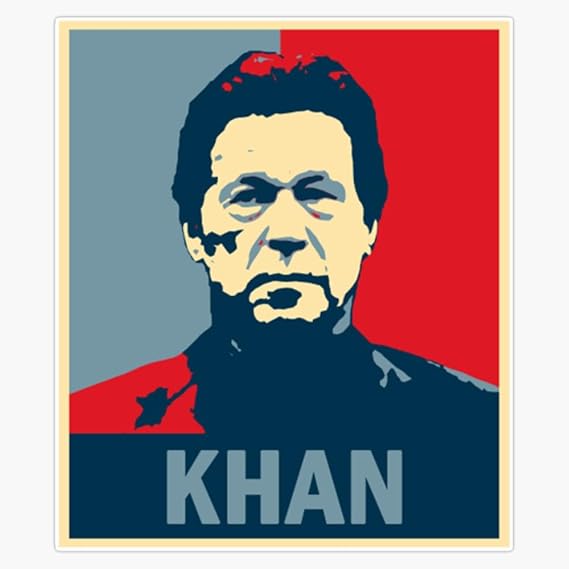 Imran Khan - PTI Flag Sticker Vinyl Decal Bumper Sticker 5"