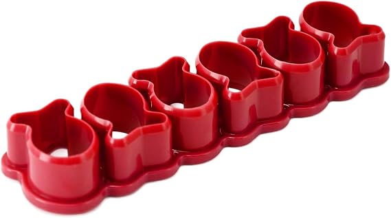 Goldfish Cracker Cutter Mini Food Safe Plastic for Baking Cookies and Snacks At Parties (Red)