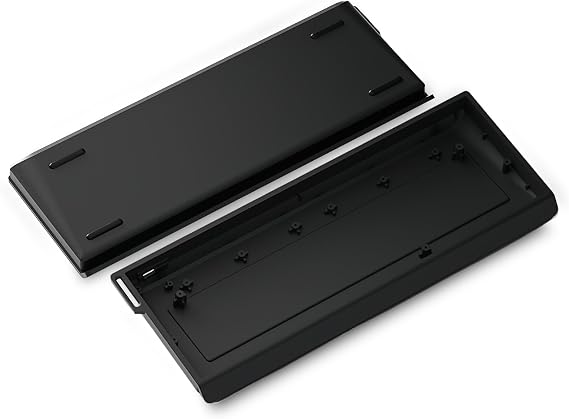 H60 Aluminum Keyboard Case,60% Customized Mechanical Gaming Keyboard Housing Compatible with Woot60HE/MADLIONS MAD 60 HE 61Keys Compact Barebones Keyboards DIY (Black)