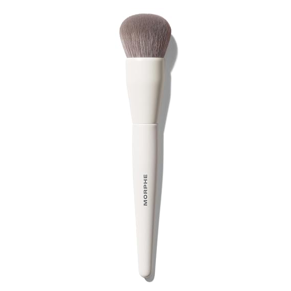 Morphe M104 Domed Foundation Brush - Dense Blending Tool for Seamless Coverage & Liquid Makeup Application - Buffing Foundation Brush for Even Complexion Finish
