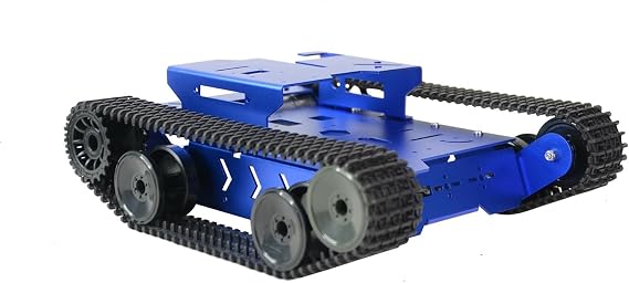 Smart Robot Car Chassis Kit Aluminum Alloy Big Tank Chassis with 2WD Motors for Jetson Nano/Raspberry Pi/UNO/Mega 2560 DIY STEM Education Projects and ROS Research