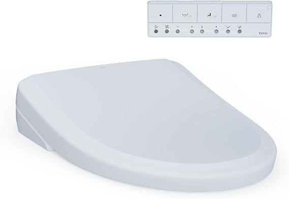 TOTO WASHLET+ S7A Electronic Bidet Toilet Seat, EWATER+ Bowl and Wand Cleaning, Auto Open and Close Classic Lid, Elongated, Cotton White - SW4734AT40#01