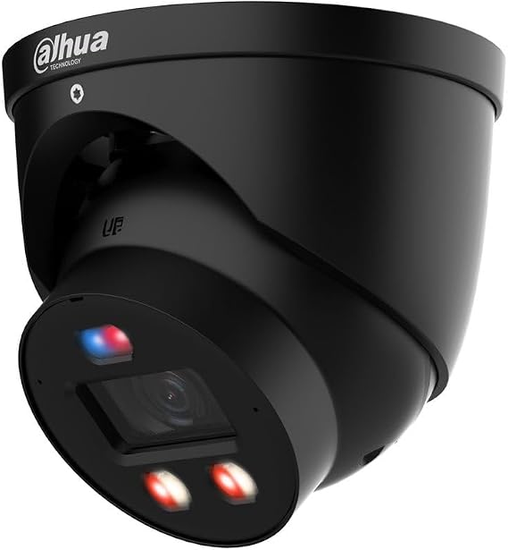 Dahua 6MP Smart Dual Light Active Deterrence Fixed-focal Eyeball WizSense TIOC Pro Network Camera (Black)