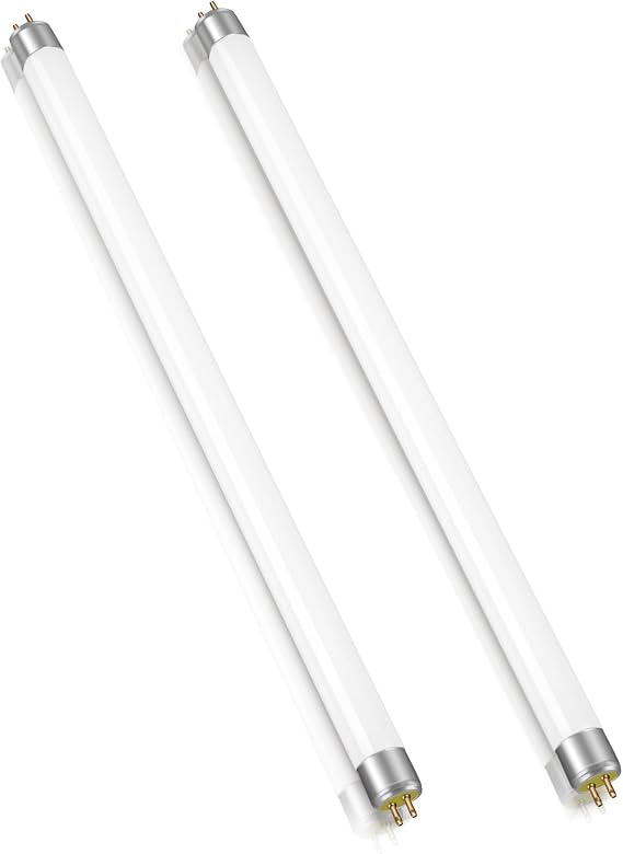 2 Pack 8W Fluorescent Tube, Size 300mm, T5 Warm White 3000K, 560LM, G5 Base Low Energy Consumption Tube Light, Emergency Energy Saving Light, Suitable for Kitchen, Bathroom, Cabinet, Garage 