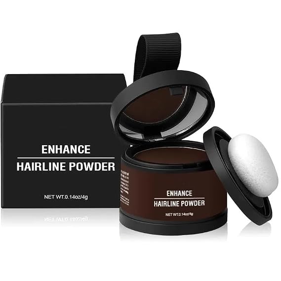 Hairline Shadow Powder for Men and Women, Dark Brown, 1PC - Enhances Hairline and Roots for Natural, Fuller Appearance