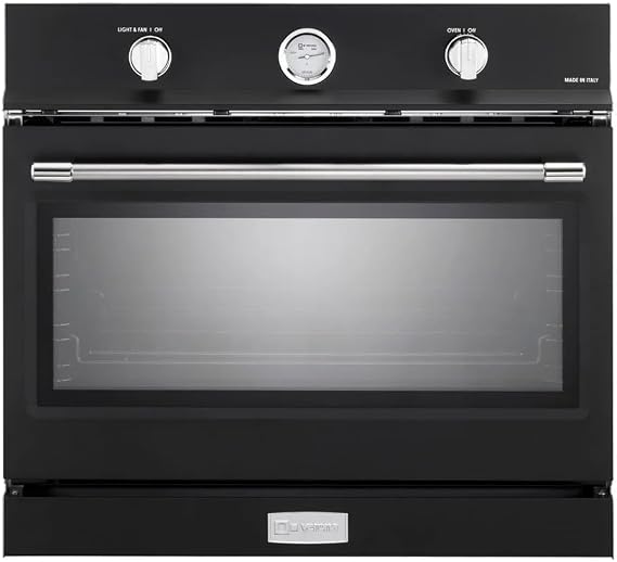 Verona VEBIG30NE 30 inch Built-In Gas Single Wall Oven with 3.5 cu. ft. Capacity, Convection in Matte Black