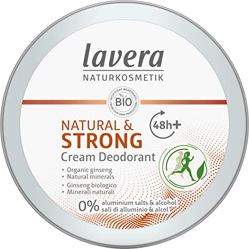 lavera Deo Creme NATURAL & STRONG 48 h - vegan - natural cosmetics - without aluminum - active composition with ginseng and natural minerals - 48 hours protection - 1.7 Fl Oz